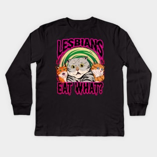 lesbians eat what? Kids Long Sleeve T-Shirt